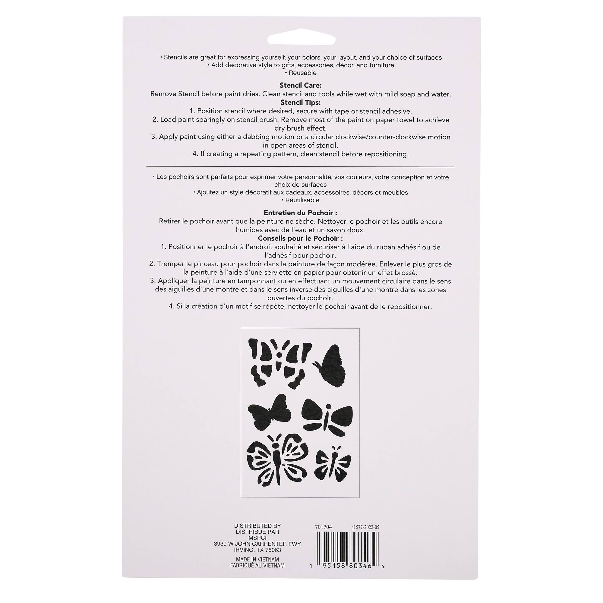 Butterfly Icons Stencils by Craft Smart®, 7" x 10"